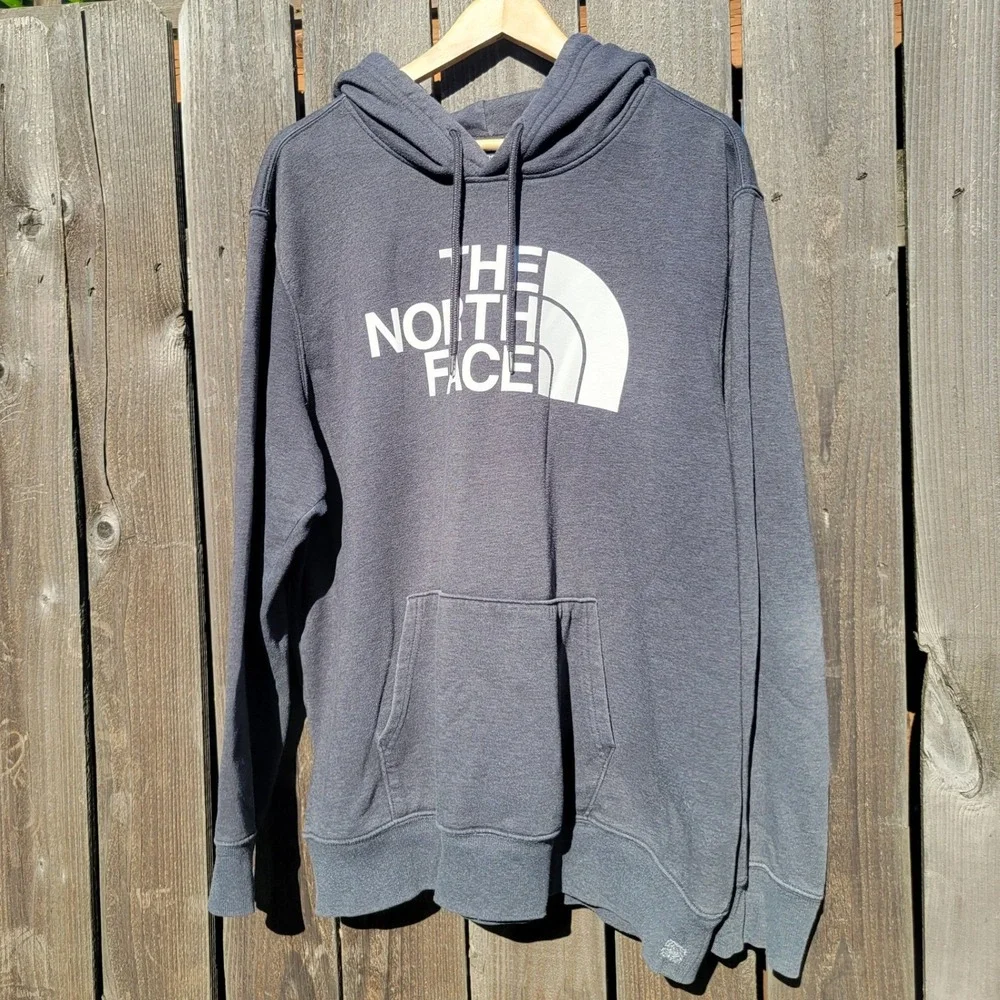 The North Face Men's XXL Gray Logo Fleece Pullover Hoodie Big & Tall Outdoor